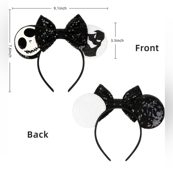 Oogie Boogie Nightmare Before Christmas Jack Skellington Mouse Ears Headband - Picture 5 of 6